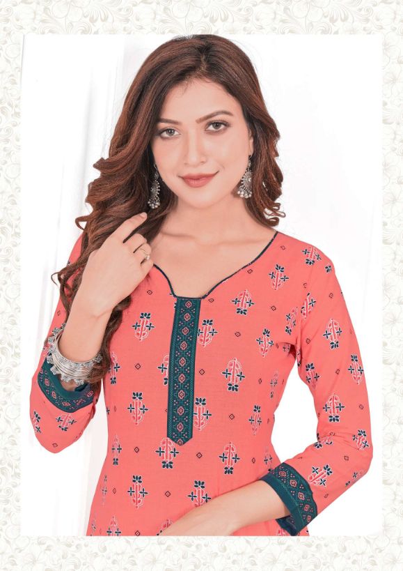Madhav Punjabi Kudi 3 Ready Made Regular Wear Cotton Printed Ready Made Dress Collection